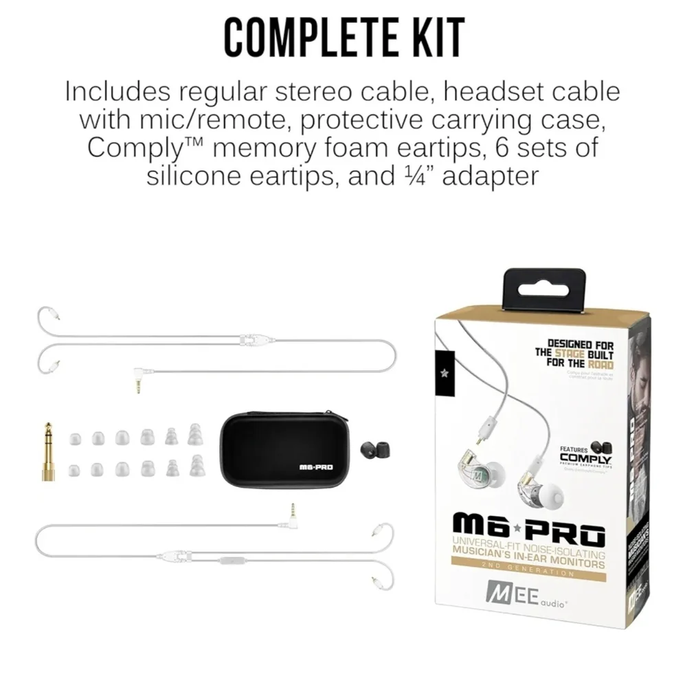 M6 PRO In-Ear Monitors - Silver